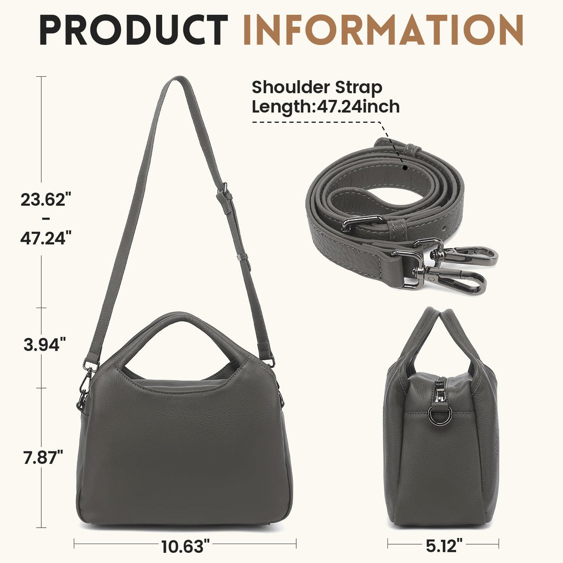 KOGTLA Women's Leather Handbag