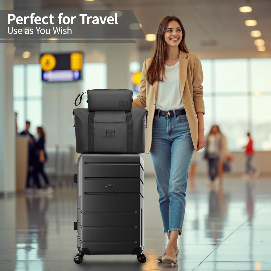 3-Piece Hoteel Luggage Set – Black