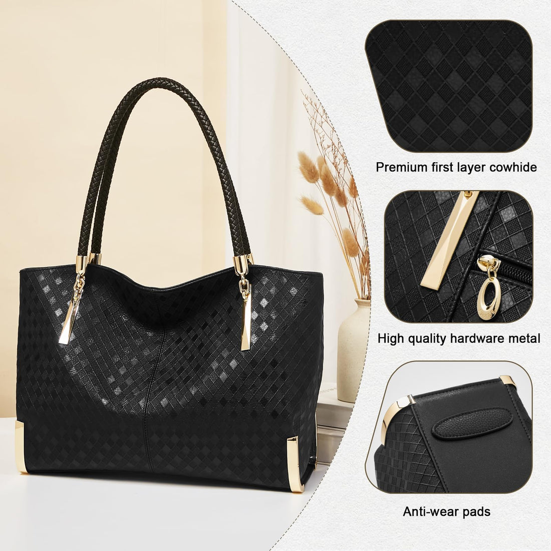 FOXLOVER Large Women's Tote Bag