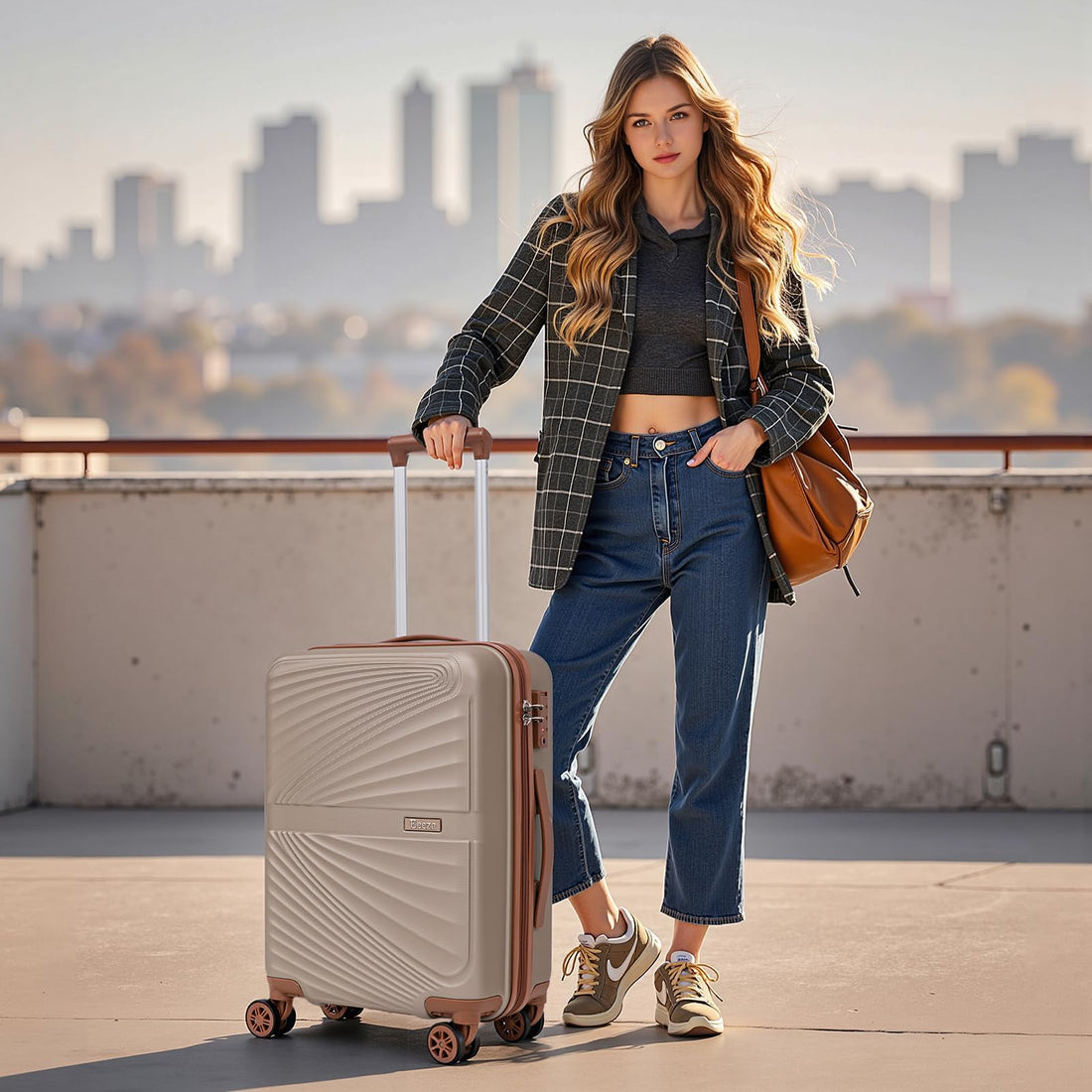 3-Piece 20" Carry-On Luggage Set