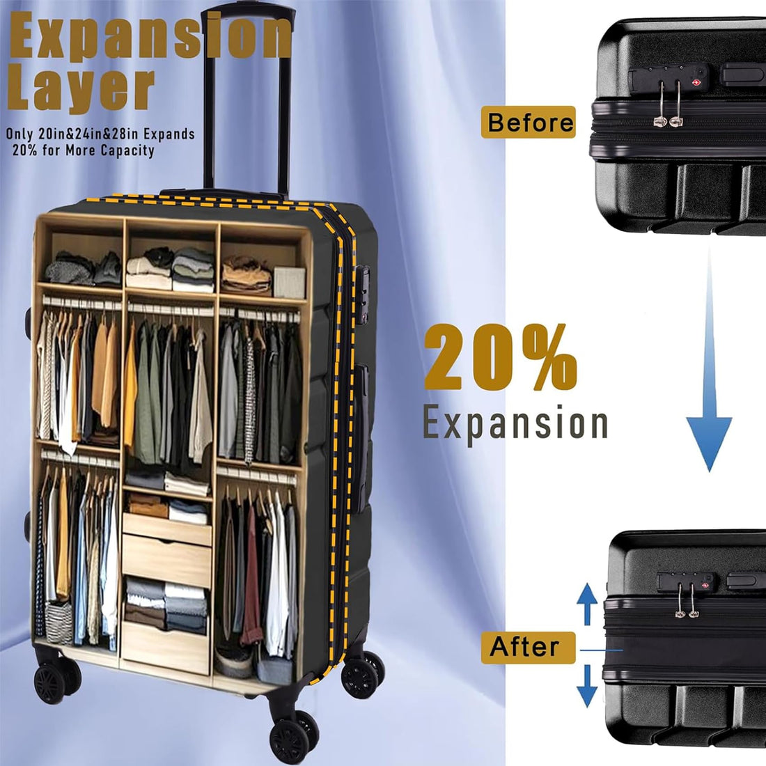 Hoteel 5-Piece Beige Luggage