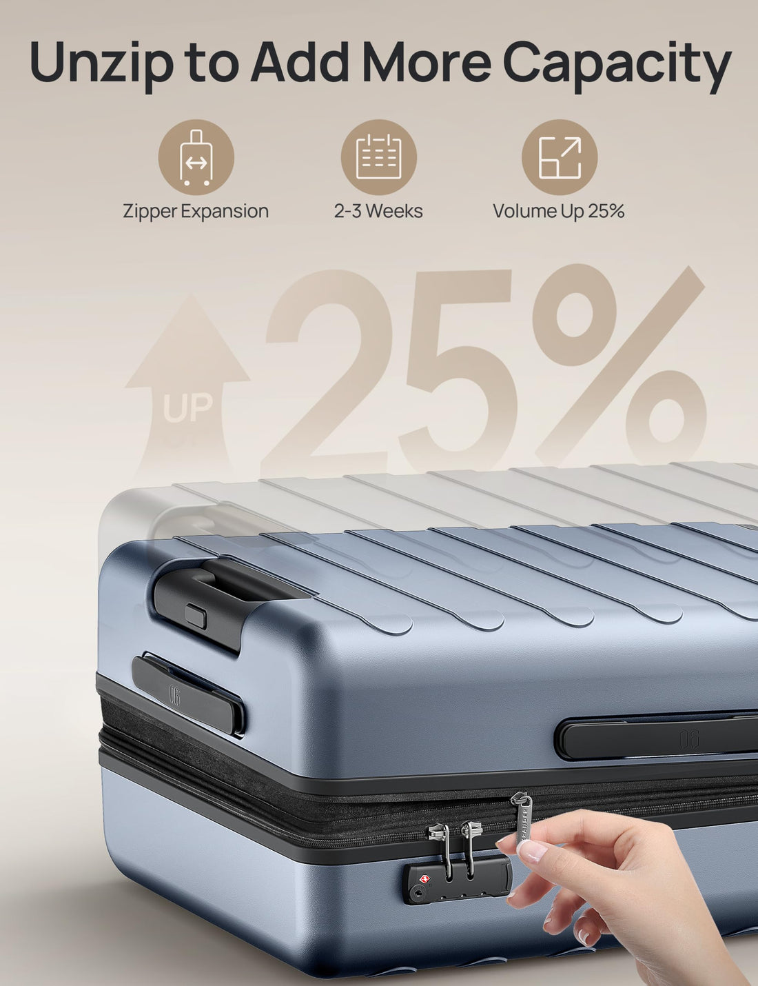 2-Piece Carry-On Luggage Set – Grey