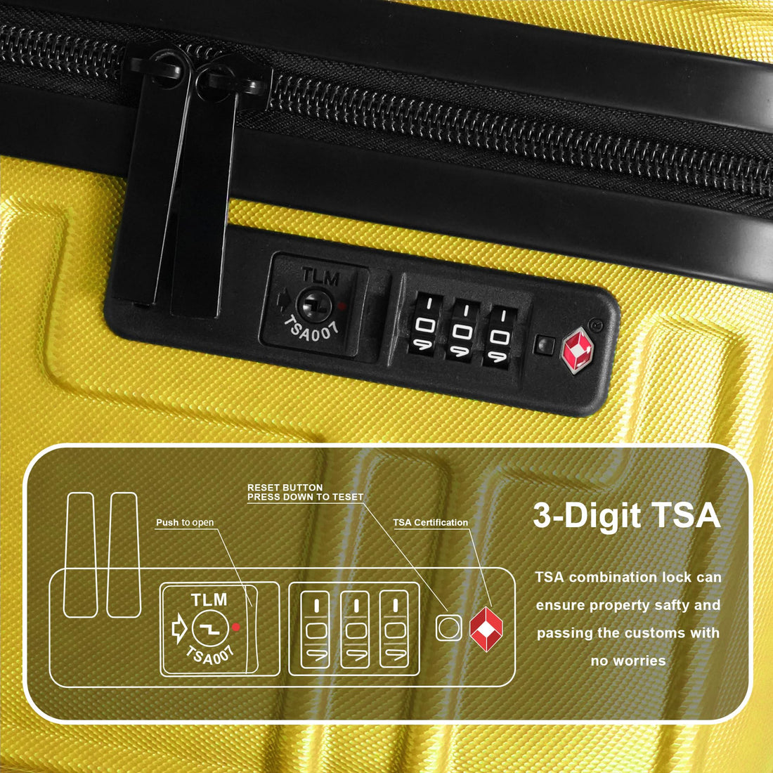 4-Piece Luggage Set – Blue