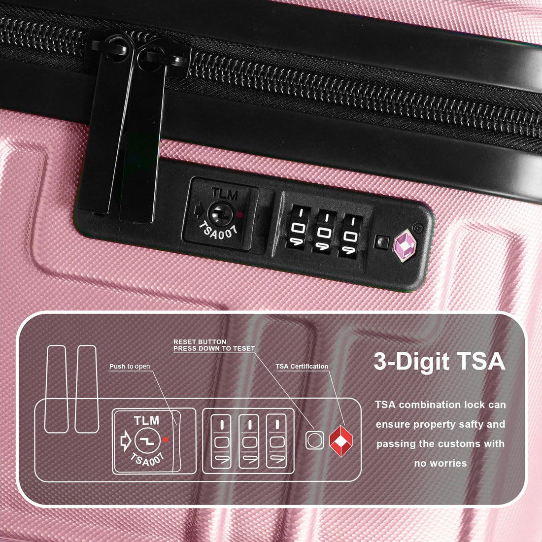 4-Piece Luggage Set – Blue