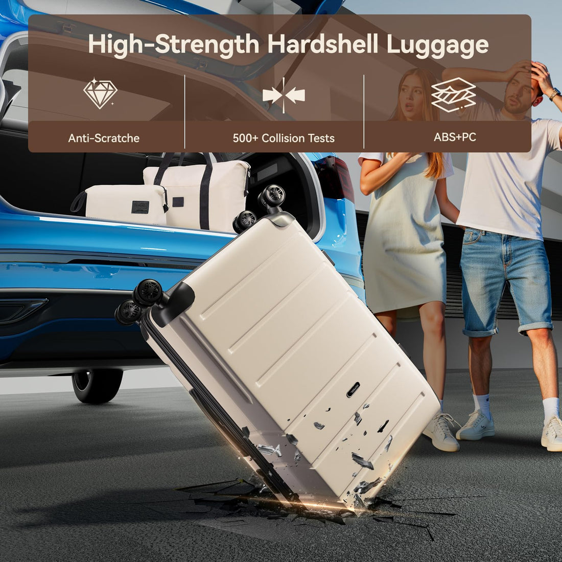 Hoteel 5-Piece Beige Luggage