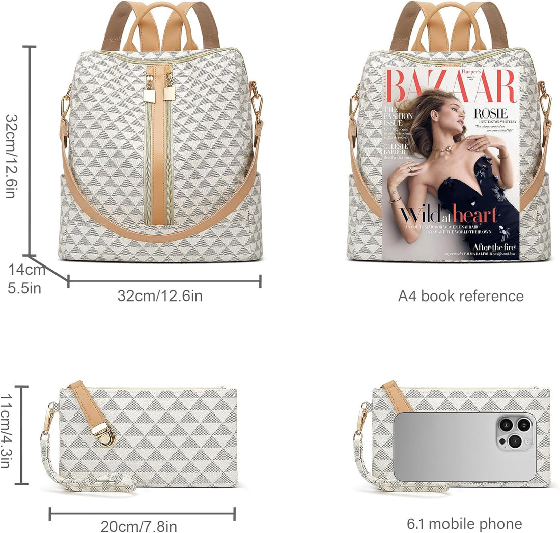 Makes 2-Piece Women's Backpack Purse