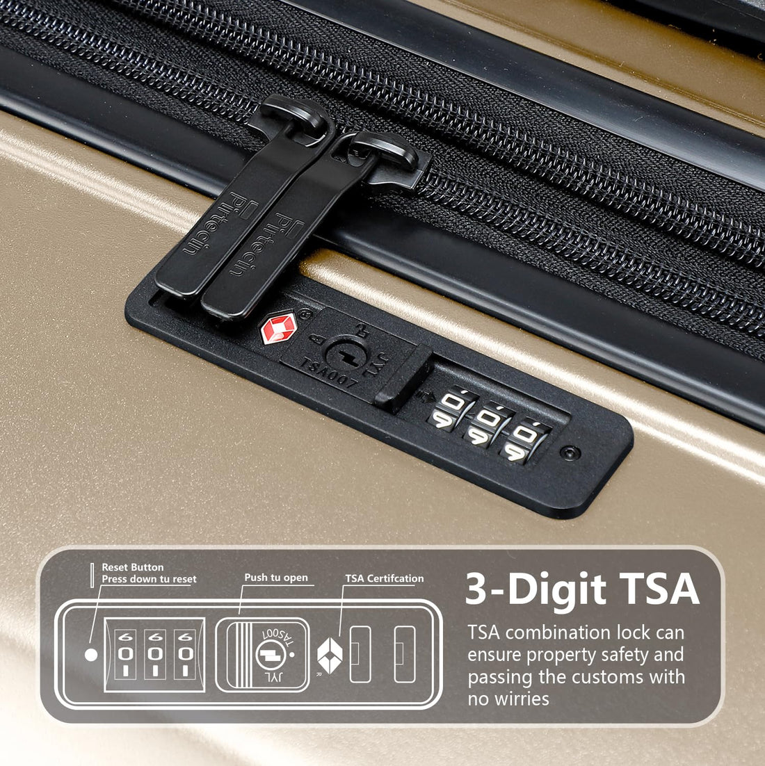 2-Piece Gray Luggage Set 20/28"