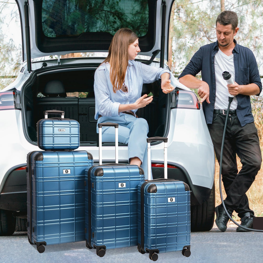 4-Piece Luggage Set – Blue