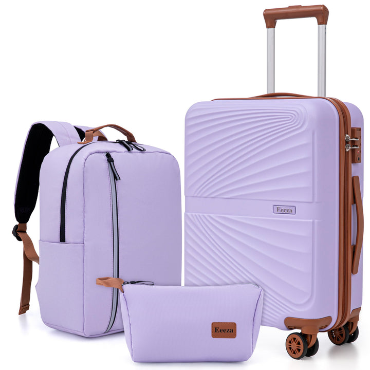 3-Piece 20" Carry-On Luggage Set