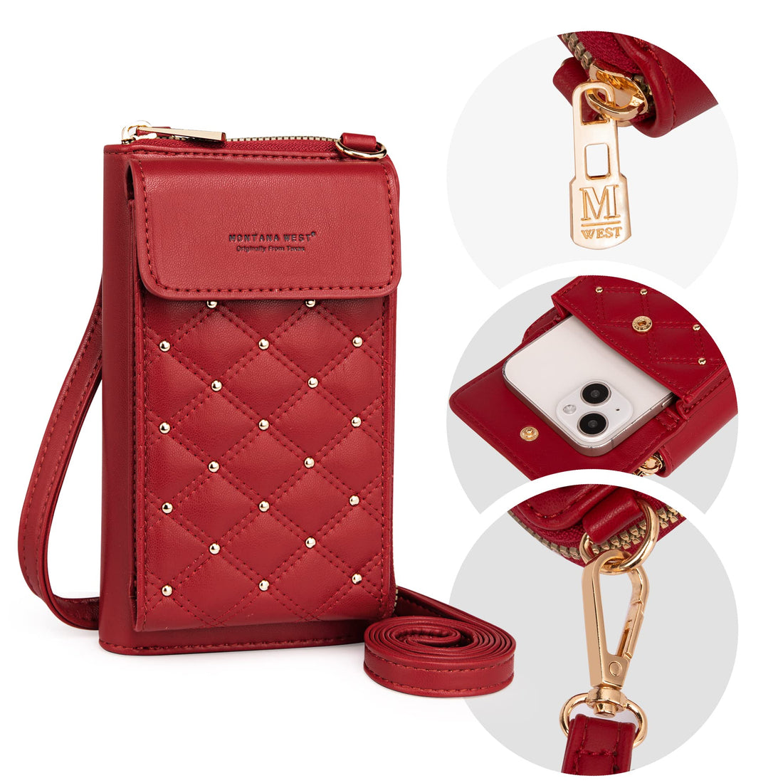 Montana West Small Crossbody Cell Phone Purse for Women RFID Blocking Cellphone Wallet