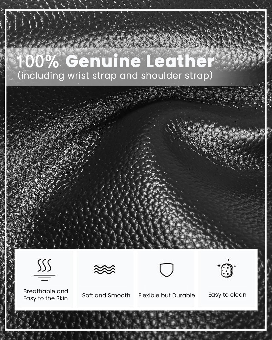 befen Genuine Leather Wristlet Clutch Wallet Purses Small Crossbody Bags for Women with RFID Blocking Card Slots