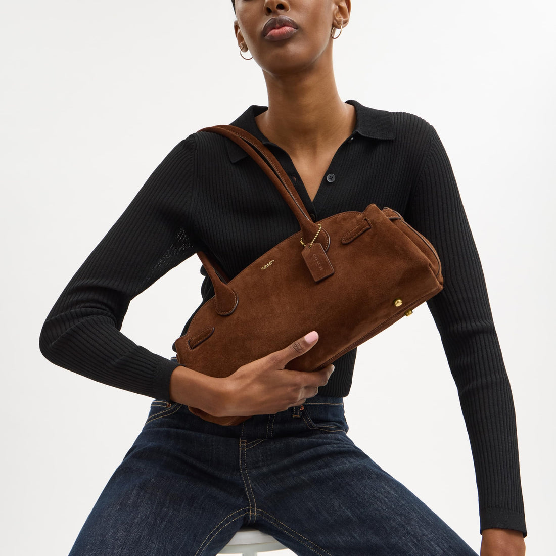 Coach Glazed Leather Empire Carryall 34