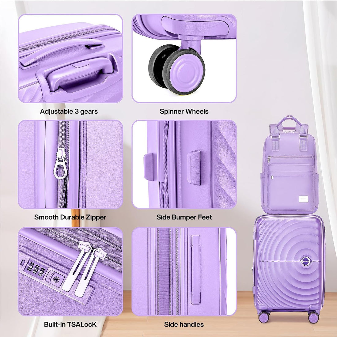 LARVENDER Lavender Carry-On Set