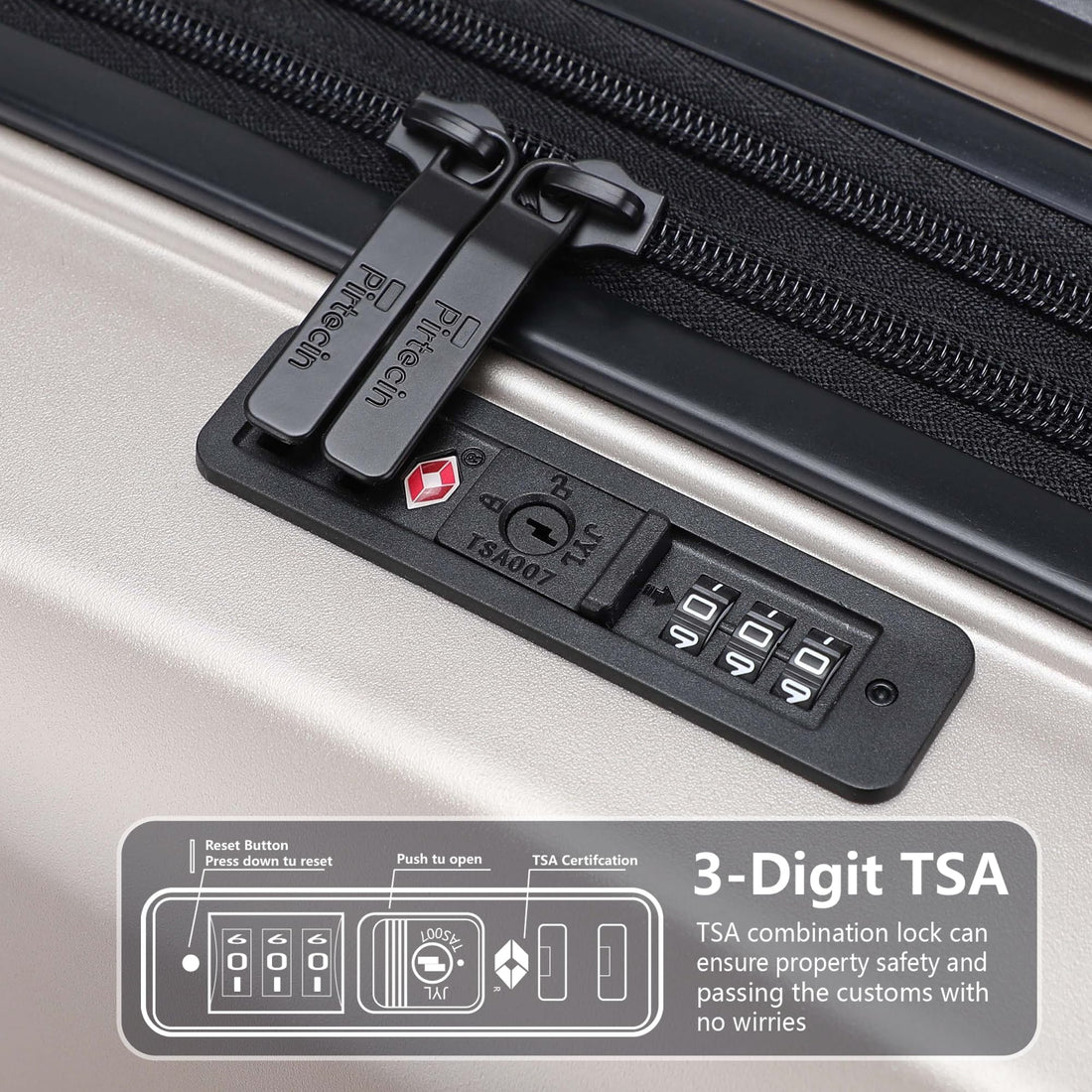 2-Piece Gray Luggage Set 20/28"