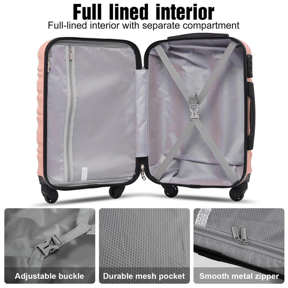 3-Piece Carry-On Luggage Set