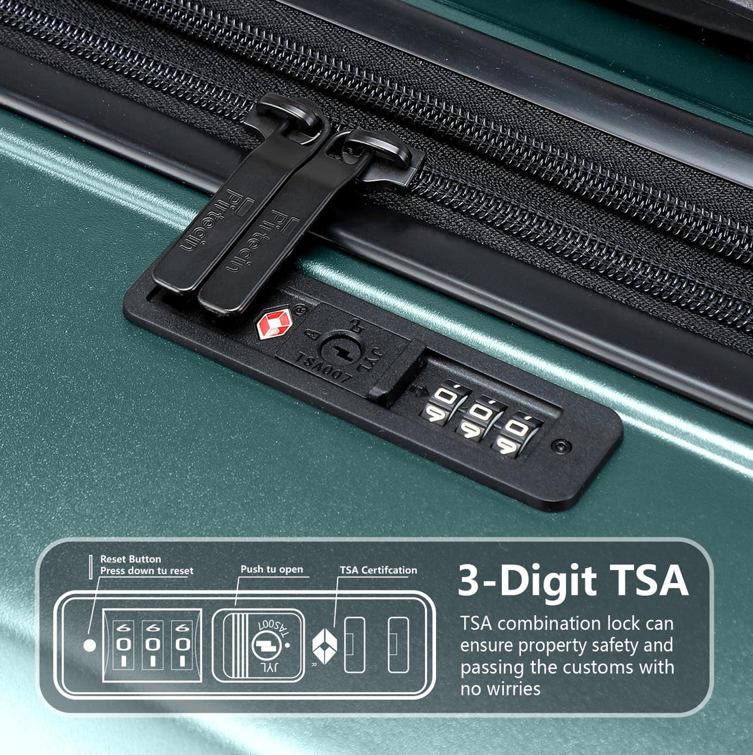 2-Piece Gray Luggage Set 20/28"