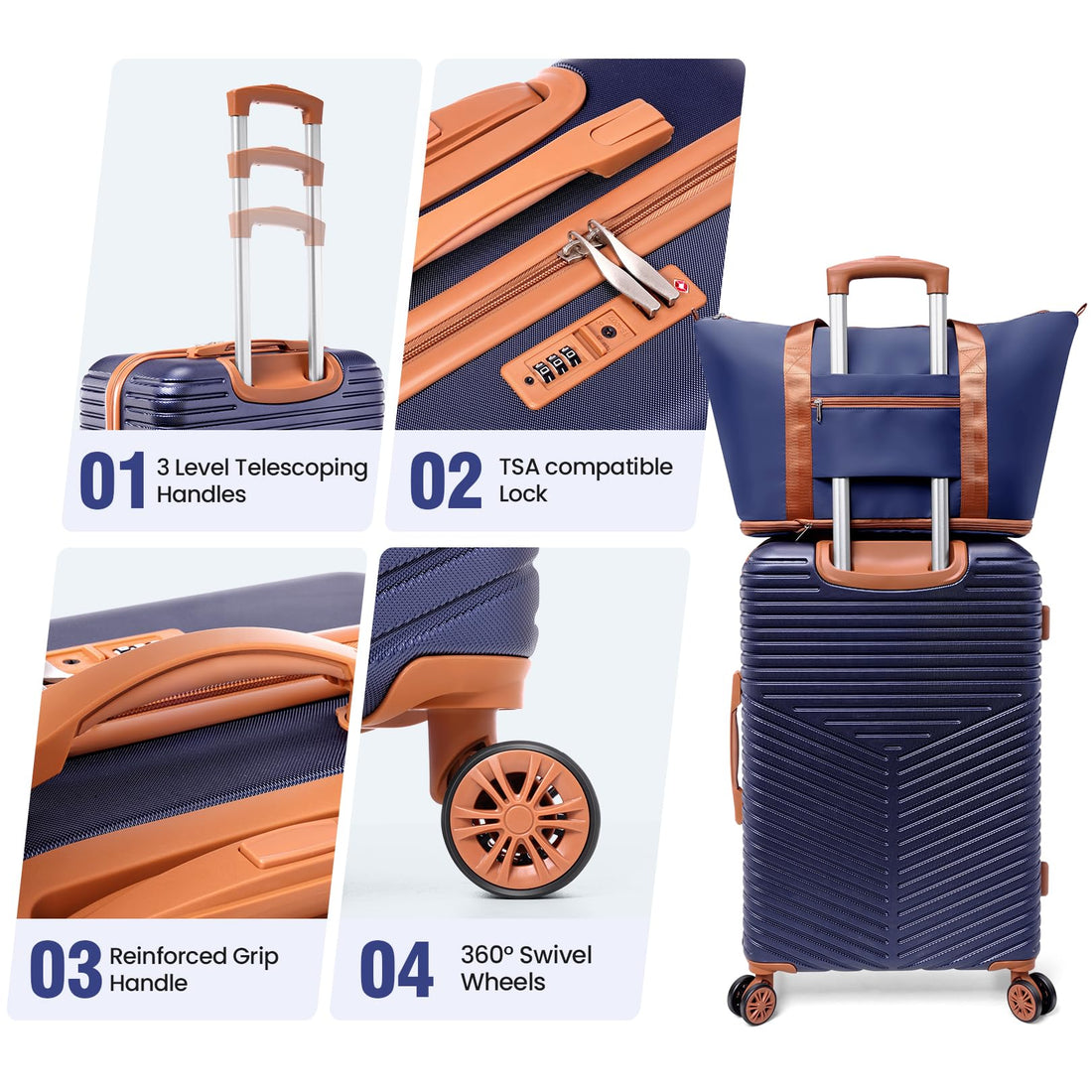 Hoteel 4-Piece Luggage Set – Beige