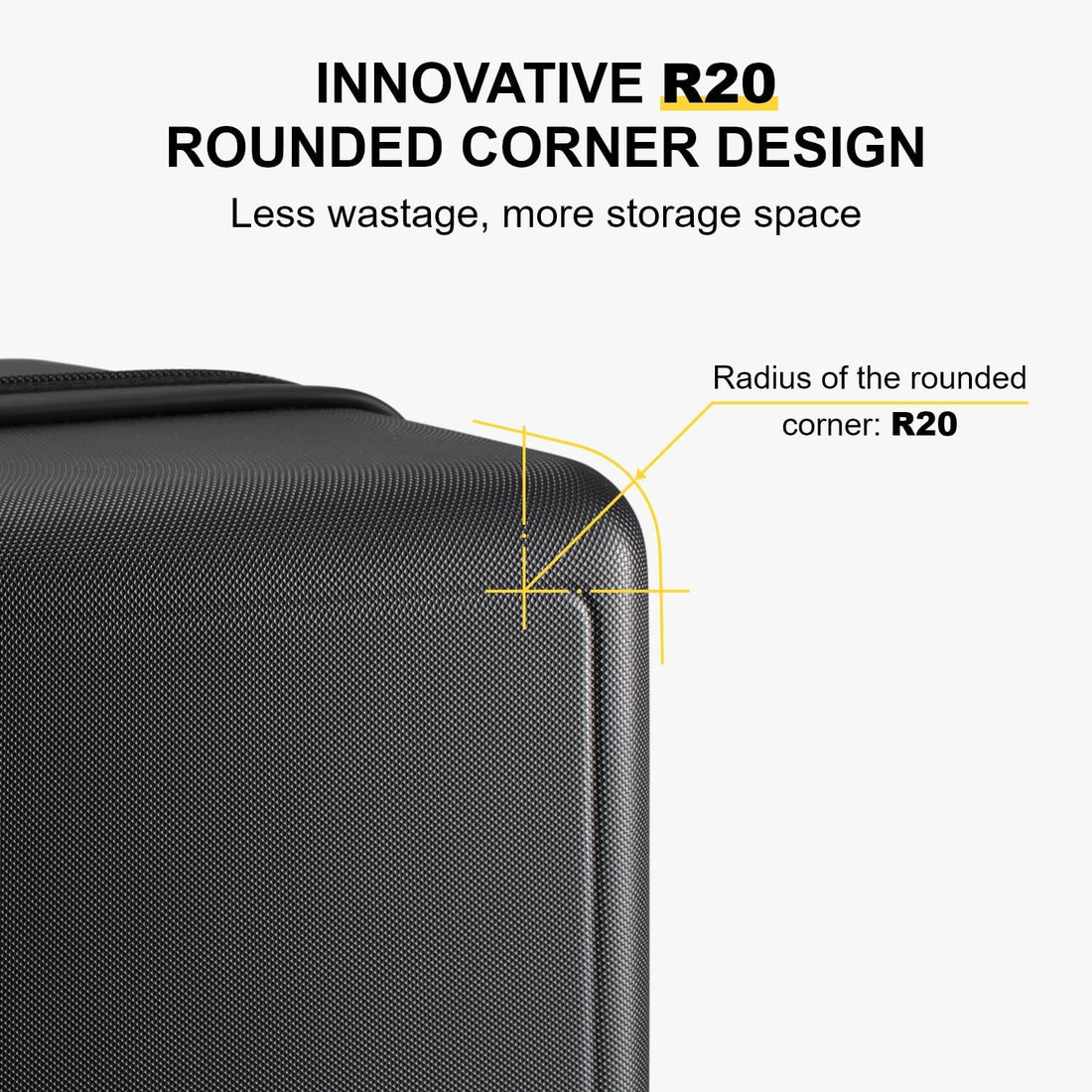 LEVEL8 Black Carry-On Luggage