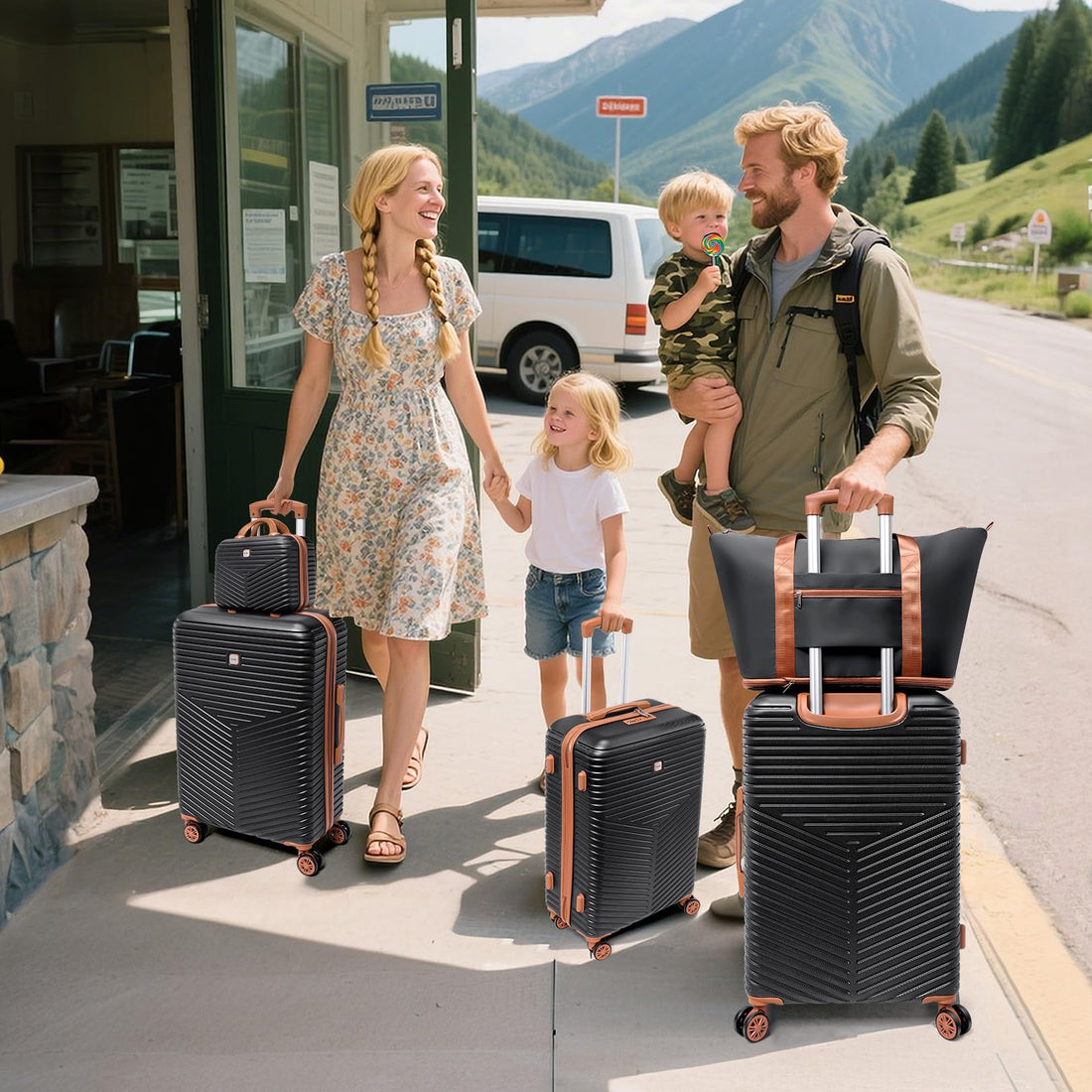 Hoteel 4-Piece Luggage Set – Beige