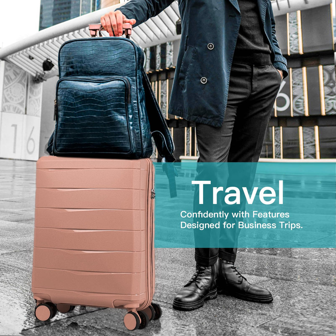 3-Piece Hardshell Luggage Set – Navy