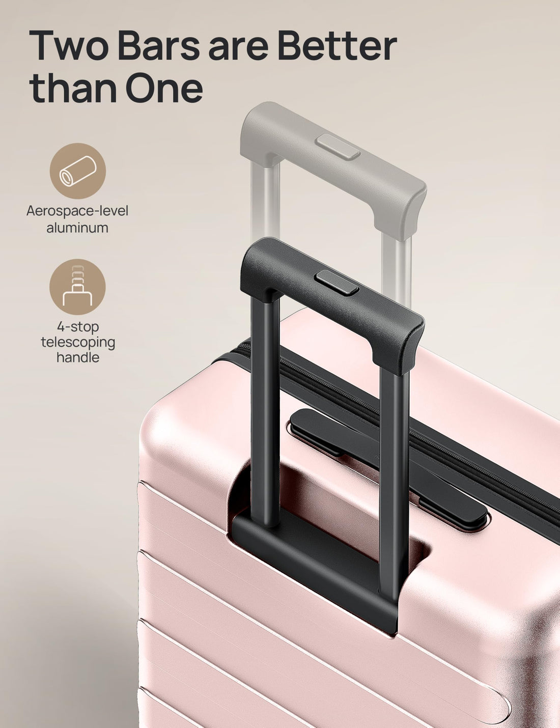 2-Piece Carry-On Luggage Set – Grey