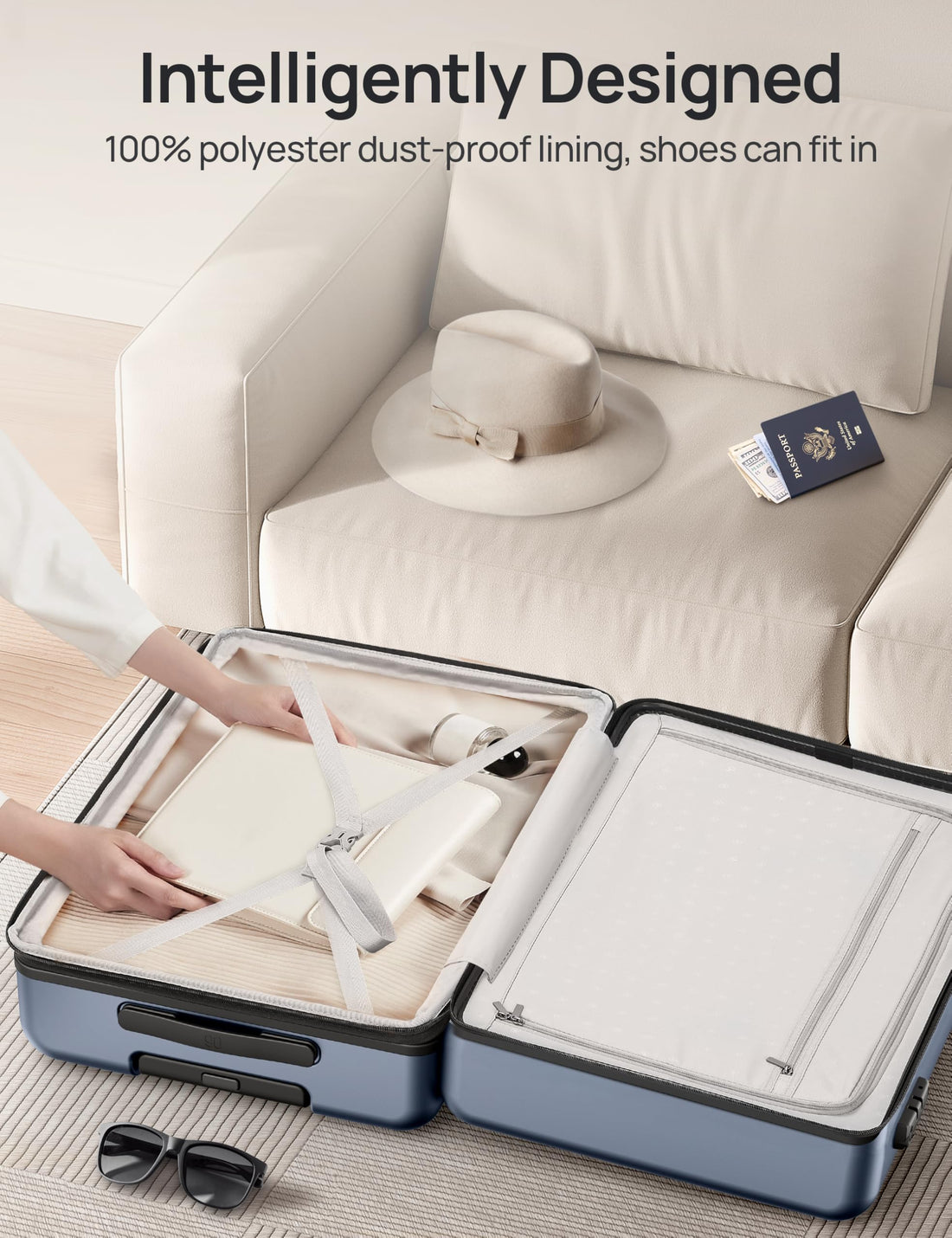 2-Piece Carry-On Luggage Set – Grey