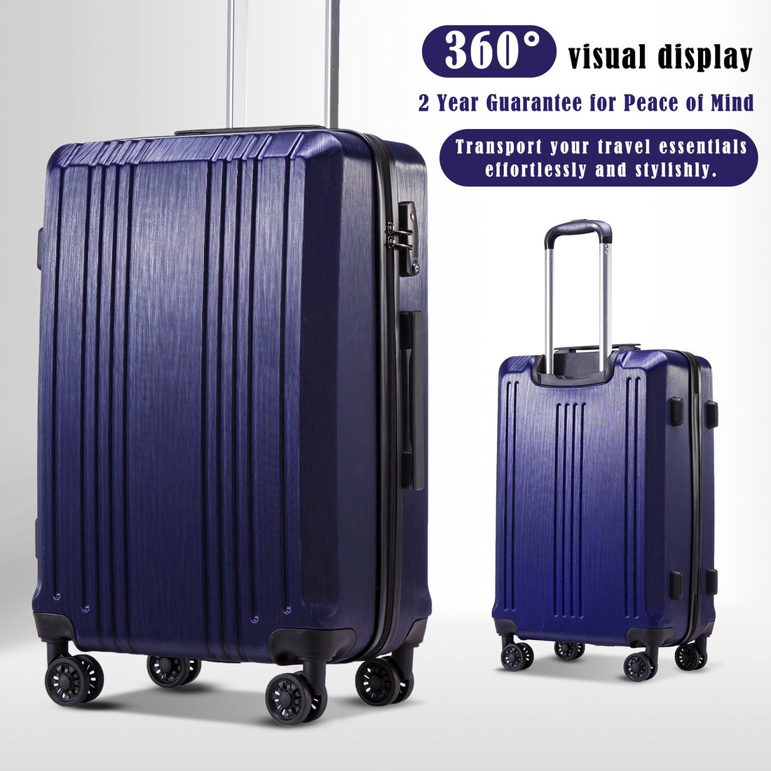 Coolife 3-Piece Expandable Luggage Set
