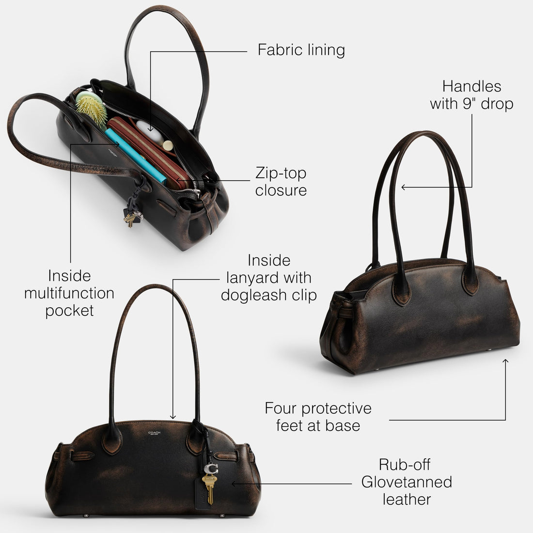 Coach Glazed Leather Empire Carryall 34