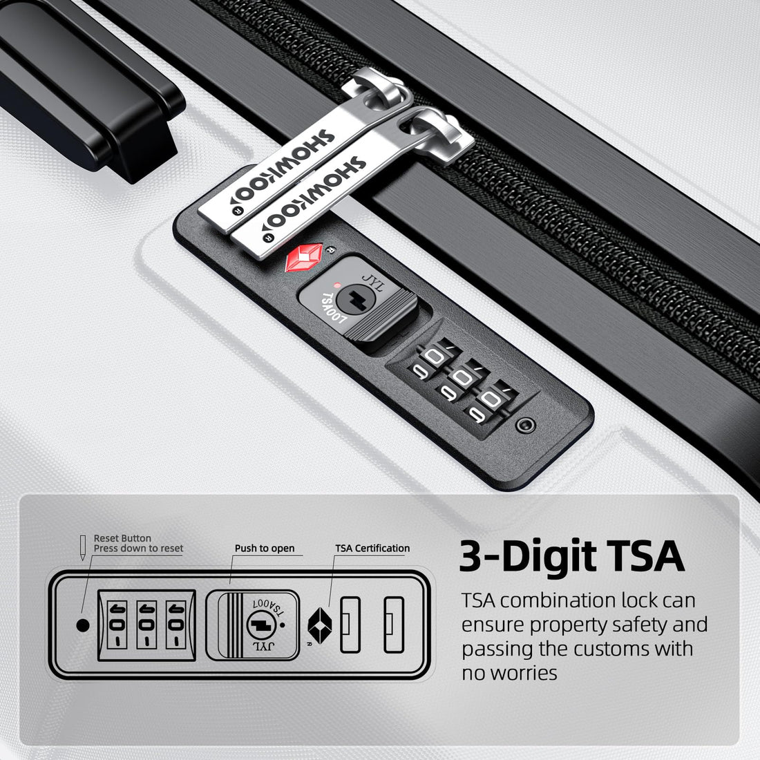 SHOWKOO 3-Piece Luggage Set