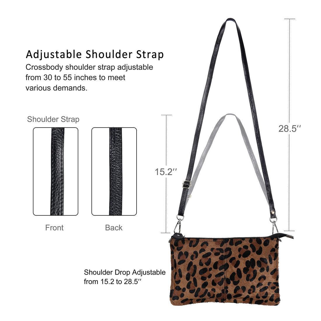 befen Genuine Leather Wristlet Clutch Wallet Purses Small Crossbody Bags for Women with RFID Blocking Card Slots