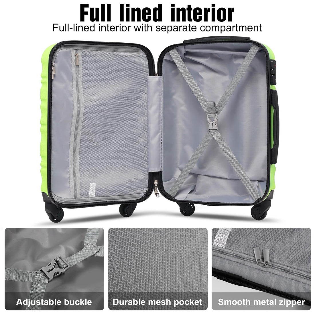 3-Piece Carry-On Luggage Set
