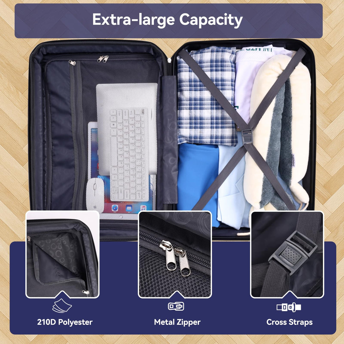 Hoteel 5-Piece Beige Luggage