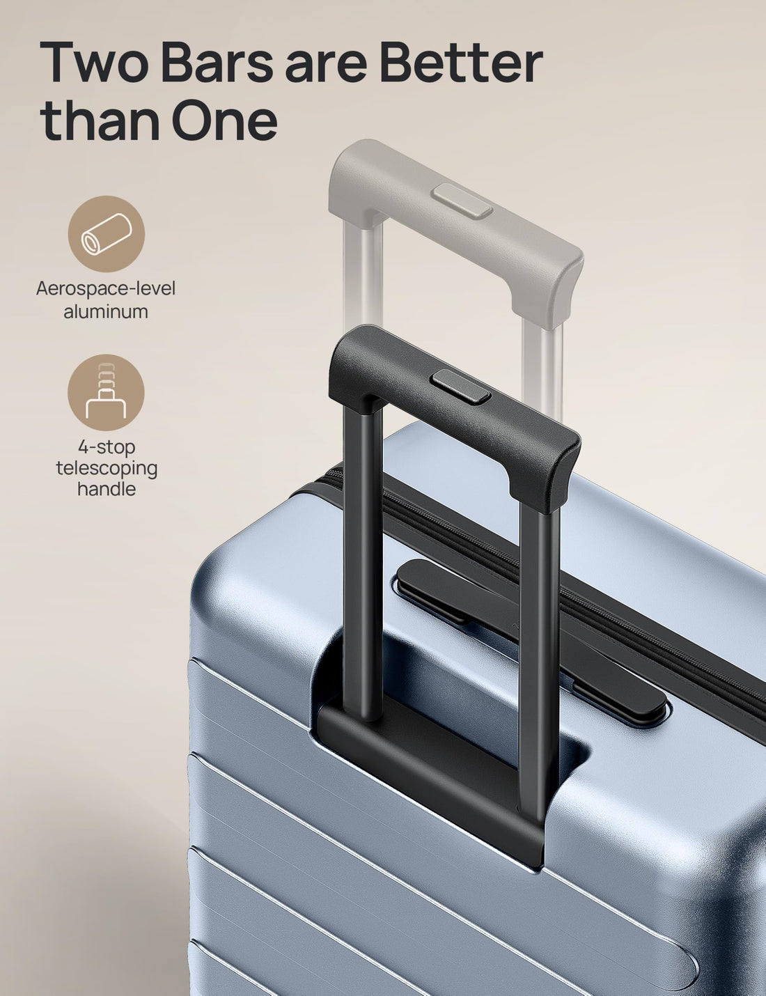 2-Piece Carry-On Luggage Set – Grey