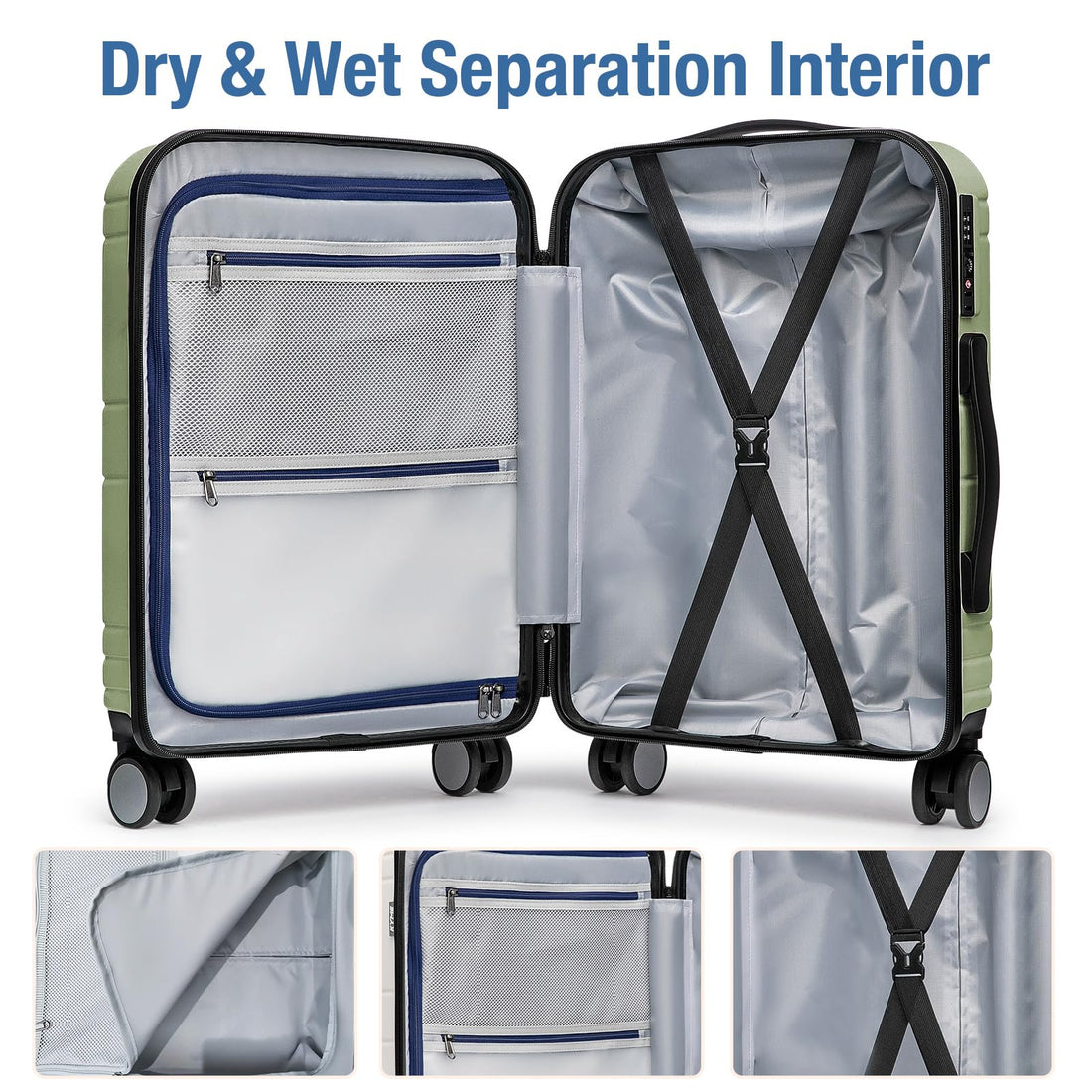 KYME 20" Carry-On Luggage Green