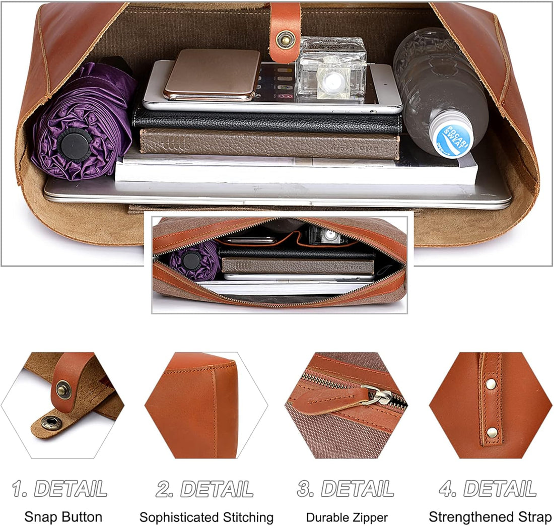 S-ZONE Leather Tote – Women’s Handbag