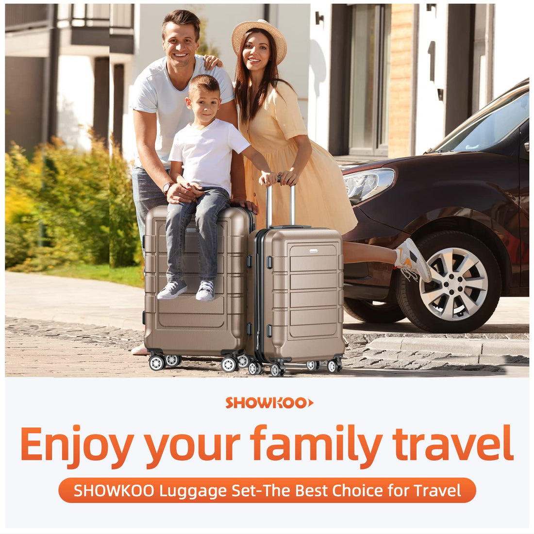 SHOWKOO 3-Piece Luggage Set