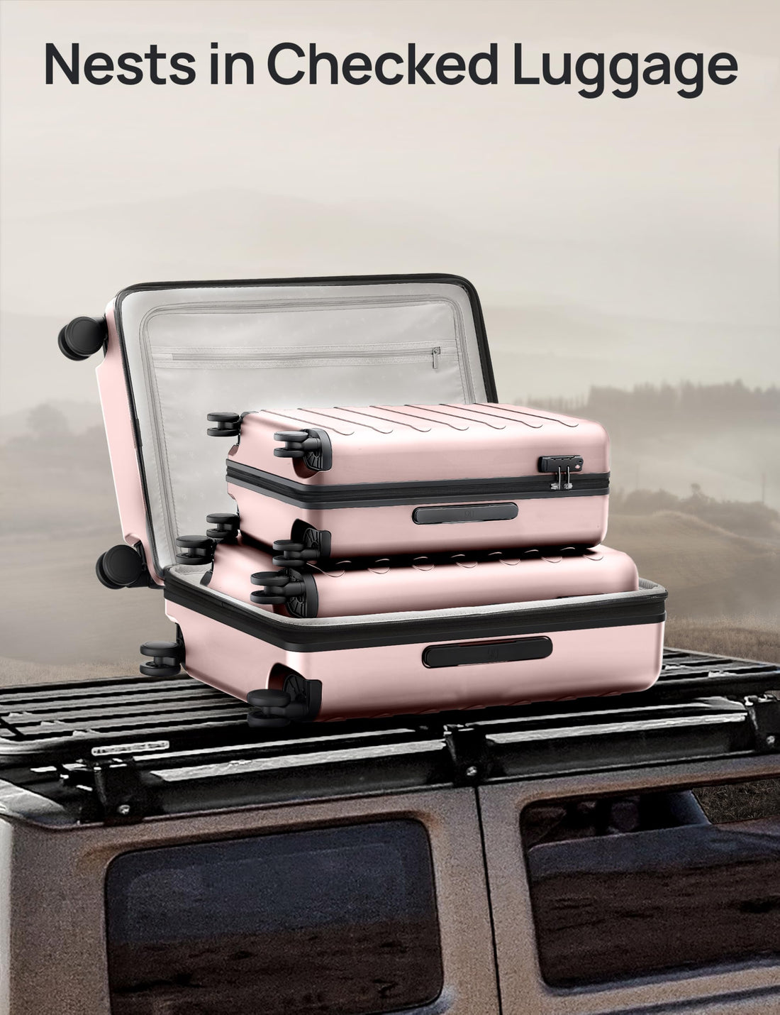 2-Piece Carry-On Luggage Set – Grey