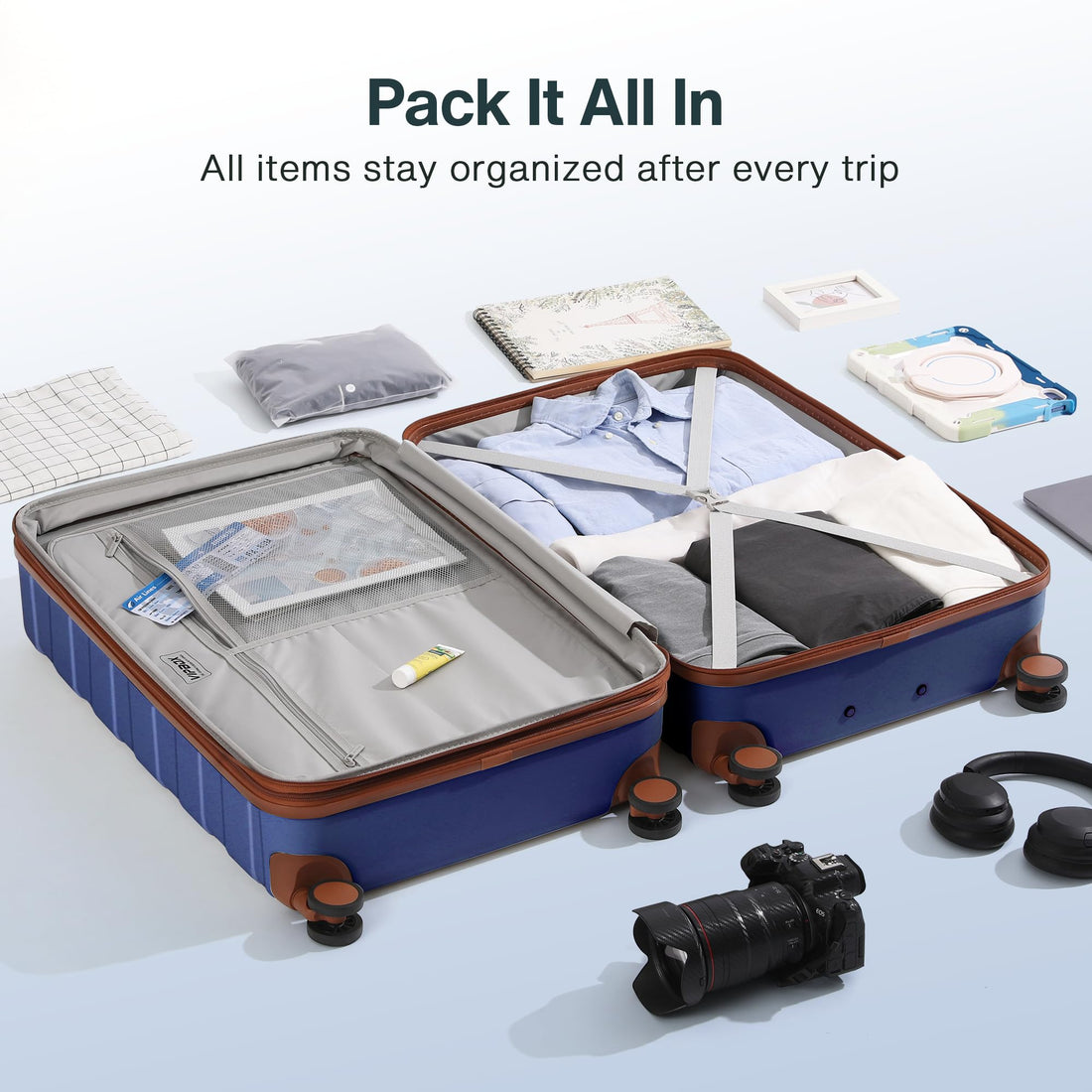 2-Piece Luggage Set – Blue