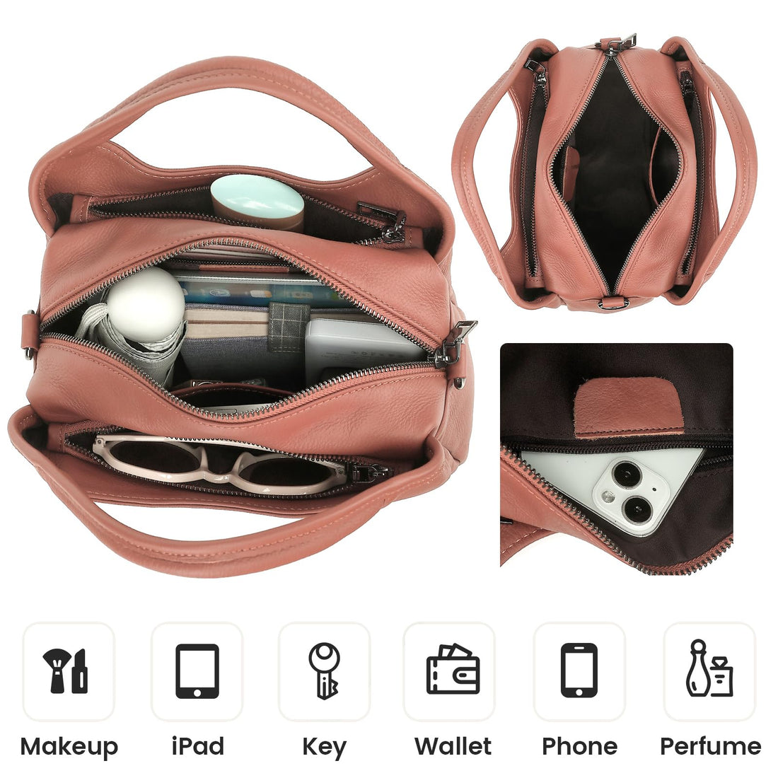 KOGTLA Women's Leather Handbag