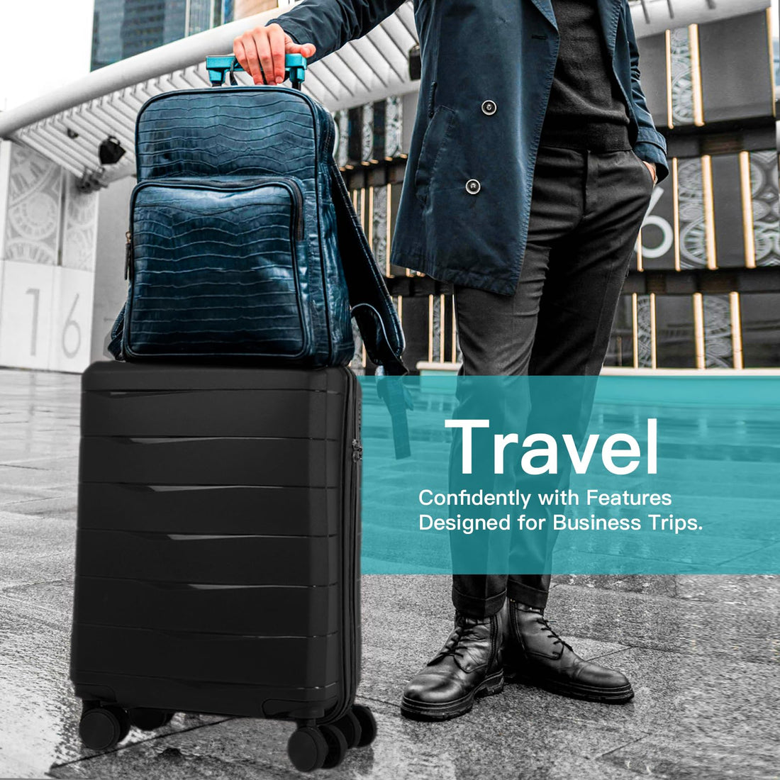 3-Piece Hardshell Luggage Set – Navy