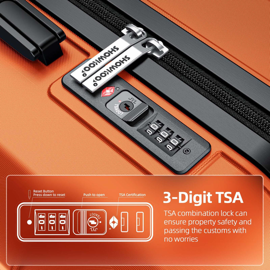 SHOWKOO 3-Piece Luggage Set