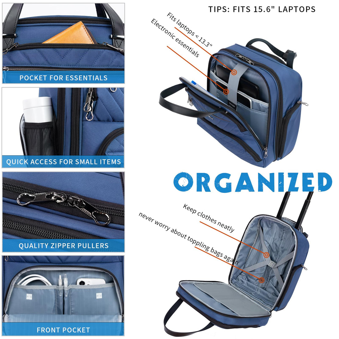 KROSER 16" Underseat Luggage Grey