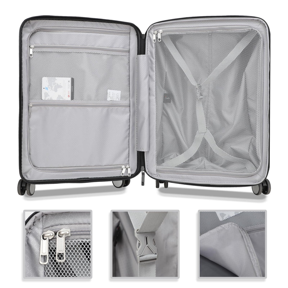 2-Piece Gray Luggage Set 20/28"