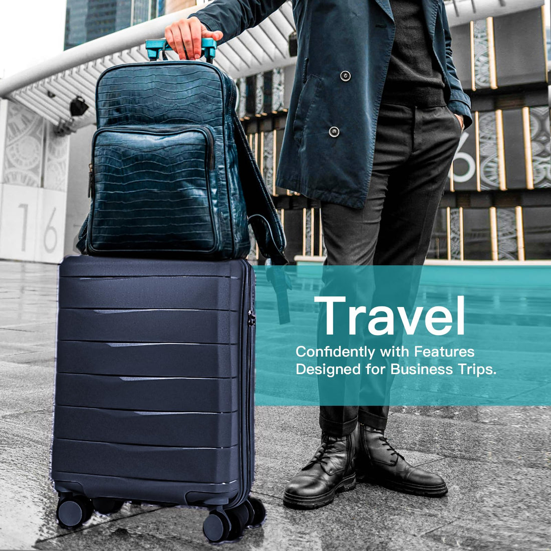 3-Piece Hardshell Luggage Set – Navy