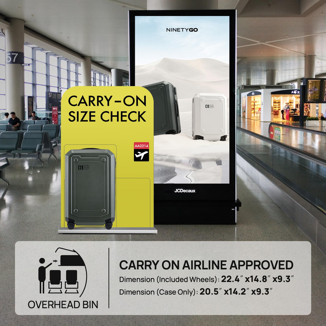 NINETYGO 20" Carry-On Luggage