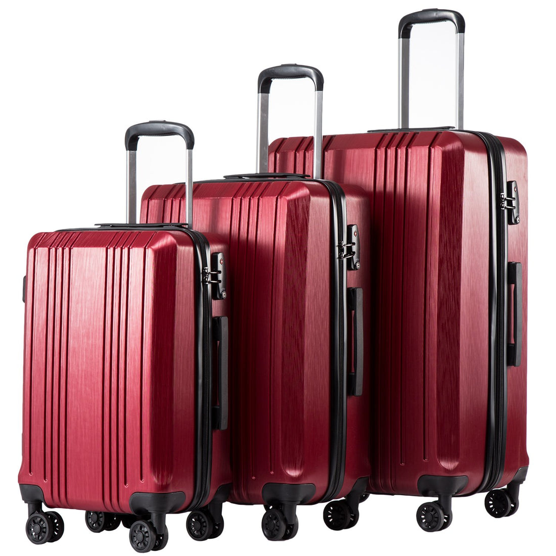 Coolife 3-Piece Expandable Luggage Set
