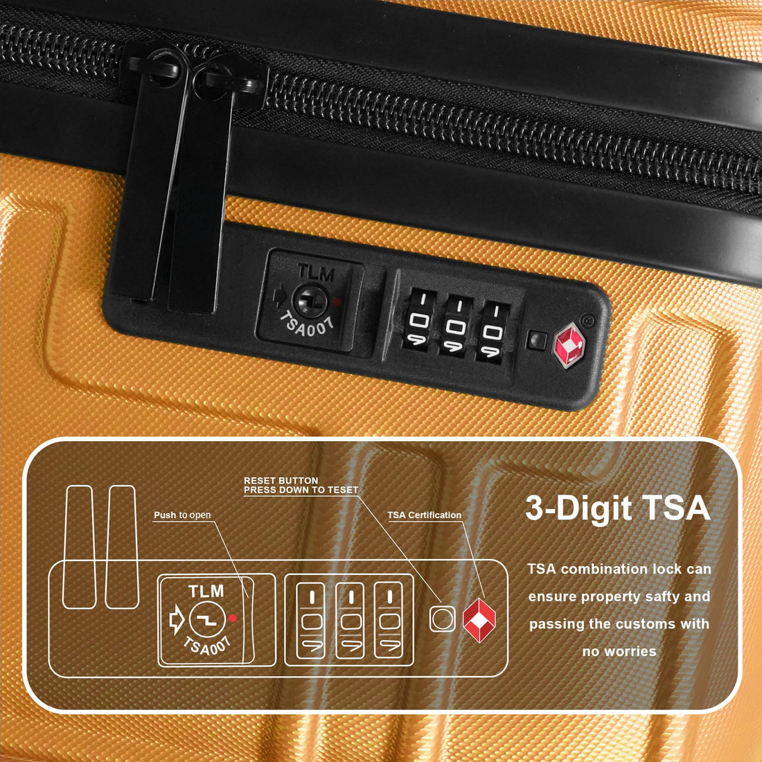 4-Piece Luggage Set – Blue