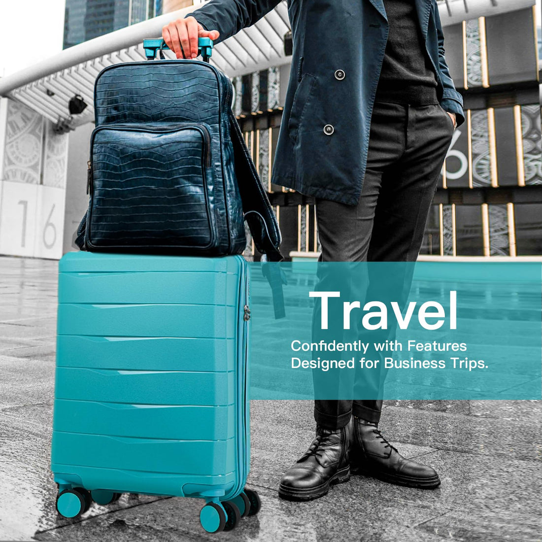 3-Piece Hardshell Luggage Set – Navy