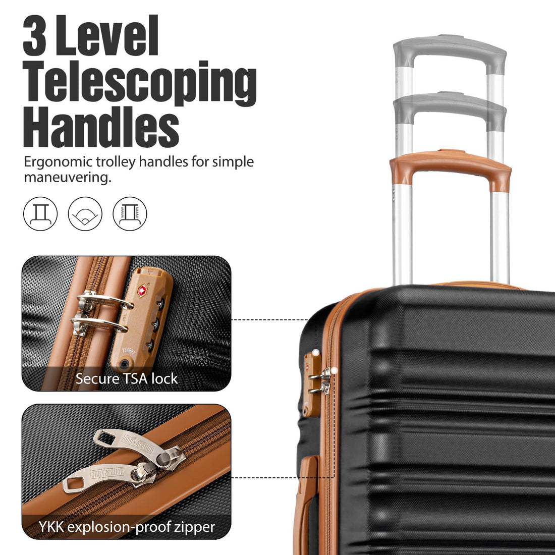 3-Piece Carry-On Luggage Set