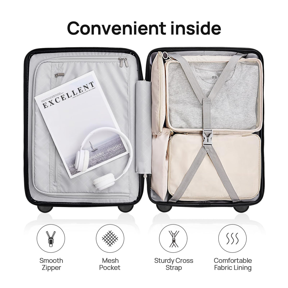 2-Piece Carry-On Luggage Set – Grey